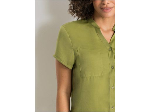 B.P.C bluzka koszulowa zielona satynowa 38.