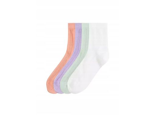 B.P.C. 4-pak skarpetki z bawełny organicznej ażurowe kolorowe r.31-34