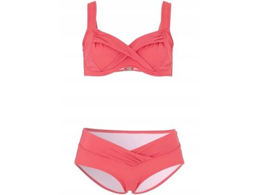 B.P.C Bikini koralowe na fiszbinach miękkie z figami ^38