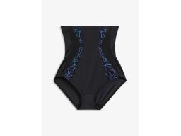 B.P.C majtki figi maxi shape czarne z kolorową koronką wysoki stan r.5