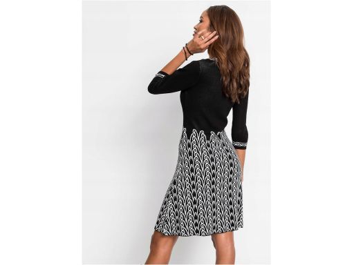 B.P.C dzianinowa sukienka ze wzorem ^32/34