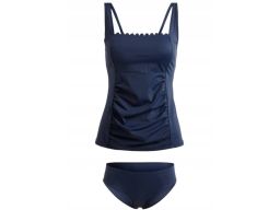 B.P.C granatowe tankini z modnym wykończeniem r.46