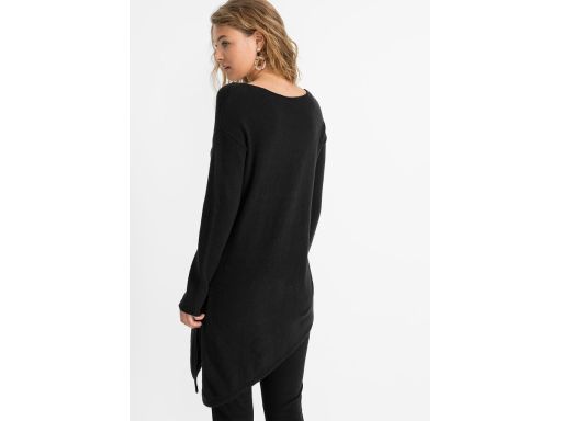 B.P.C sweter czarny z asymetryczny dołem ^40/42