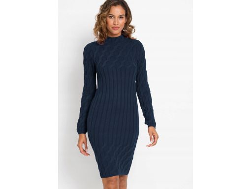 B.P.C dzianinowa sukienka granatowa 40/42.