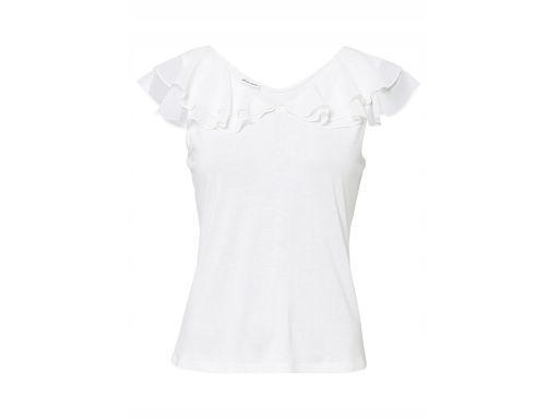 B.P.C bluzka top z falbaną szyfonową 32/34.