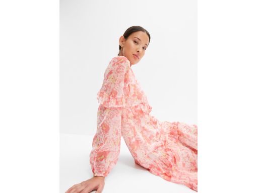 B.P.C midi szyfonowa sukienka we wzory r.40