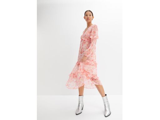 B.P.C midi szyfonowa sukienka we wzory r.40