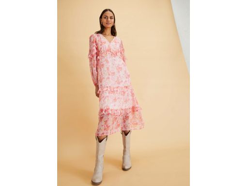 B.P.C midi szyfonowa sukienka we wzory r.40