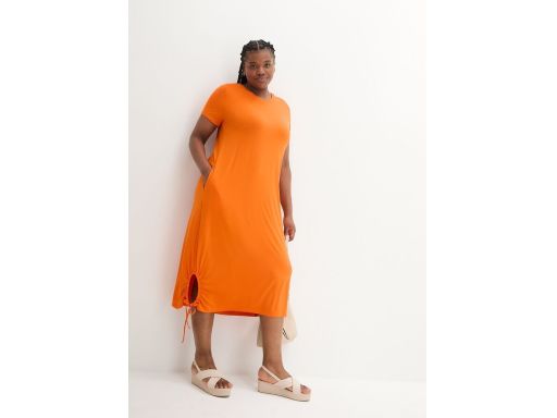 B.P.C sukienka midi shirtowa pomarańczowa z kieszeniami ^36/38
