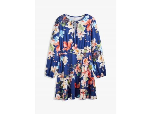 B.P.C sukienka w kwiaty granatowa 36/38.