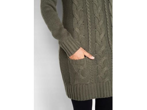 B.P.C sukienka dzianinowa z szerokim golfem w warkocze ^32/34