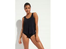 B.P.C kostium jednoczęściowy czarny efekt tankini 46.