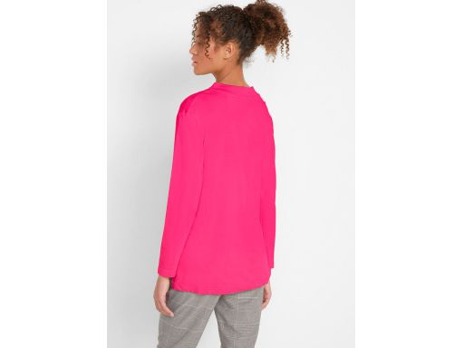 B.P.C t-shirt damski długi rękaw różowy ze stójką r.36/38