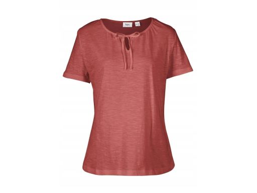 B.P.C t-shirt miedziany z wiązanym dekoltem ^48/50