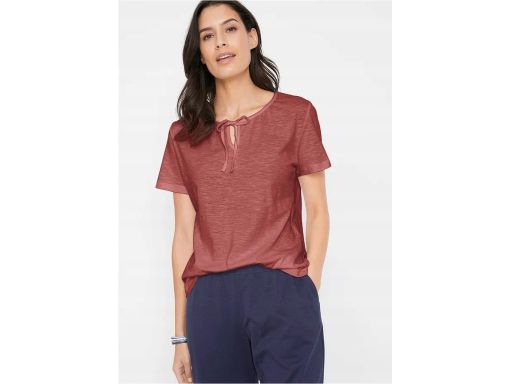 B.P.C t-shirt miedziany z wiązanym dekoltem ^48/50