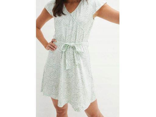 B.P.C sukienka bawełniana w kwiatuszki z dekoltem kopertowym r.36/38