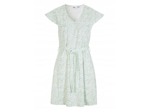 B.P.C sukienka bawełniana w kwiatuszki z dekoltem kopertowym r.36/38