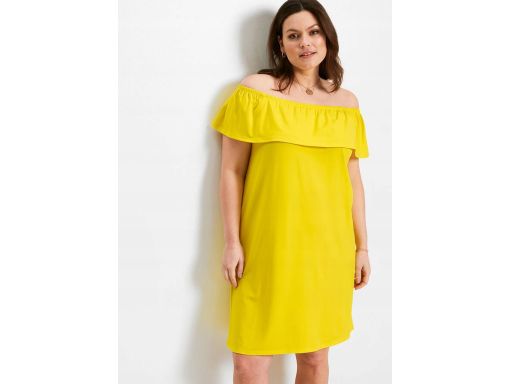 B.P.C Letnia sukienka carmen żółta ^40/42