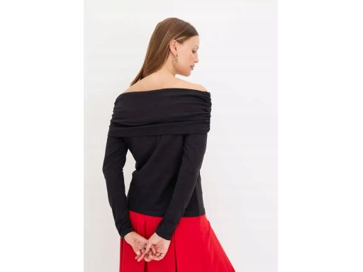 B.P.C czarna bluzka carmen długi rękaw r.36/38