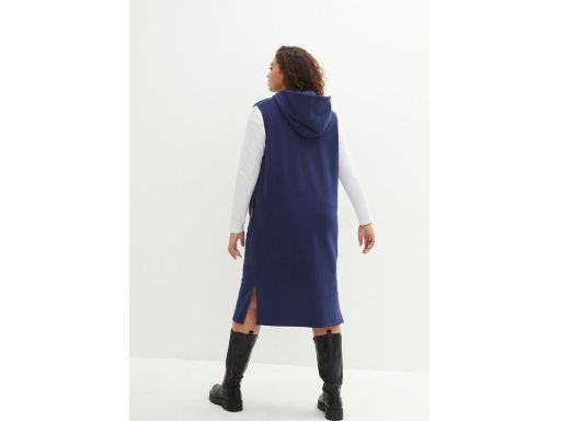 B.P.C sukienka dresowa bez rękawów granatowa z kapturem ^40/42
