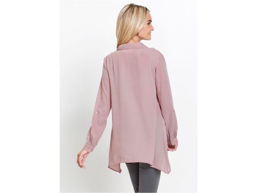 B.P.C koszula damska asymetryczna długa brudny pudrowy róż ^36