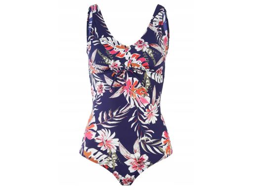 B.P.C kostium jednoczęściowy granatowy w kwiaty r.42