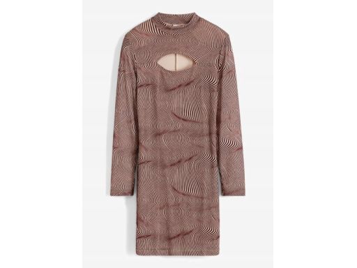 B.P.C ołówkowa sukienka z aksamitnym wzorem 40/42.