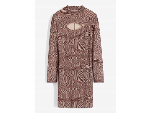 B.P.C ołówkowa sukienka z aksamitnym wzorem 40/42.