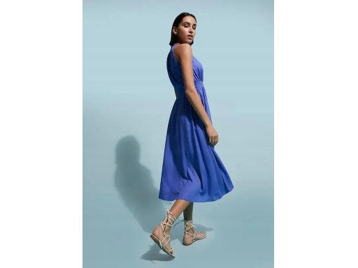 B.P.C sukienka midi niebieski fiolet r.50