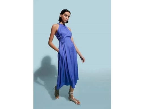 B.P.C sukienka midi niebieski fiolet r.50