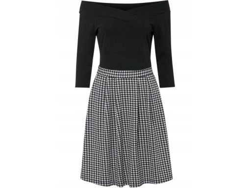 B.P.C sukienka modna carmen pepitka 36/38.