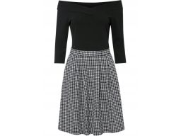 B.P.C sukienka modna carmen pepitka 36/38.