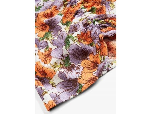 B.P.C bluzka w kwiaty marszczona z lekkiej krepy ^52/54