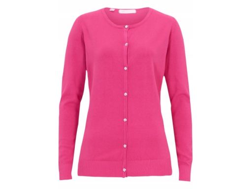 B.P.C różowy sweter rozpinany kryształowe guziki ^40/42