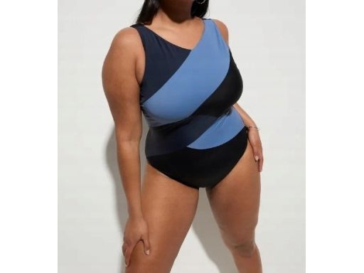 B.P.C kostium kąpielowy shape czarno-niebieski r.42