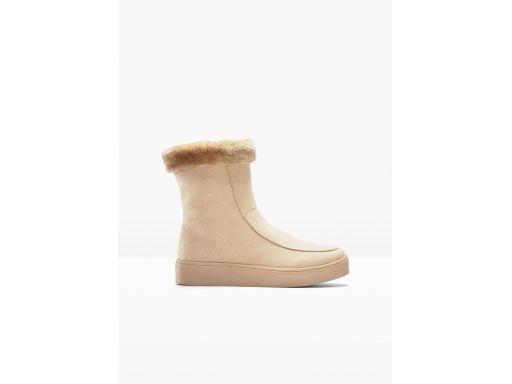 B.P.C botki z futerkiem beżowe eko zamsz r.41
