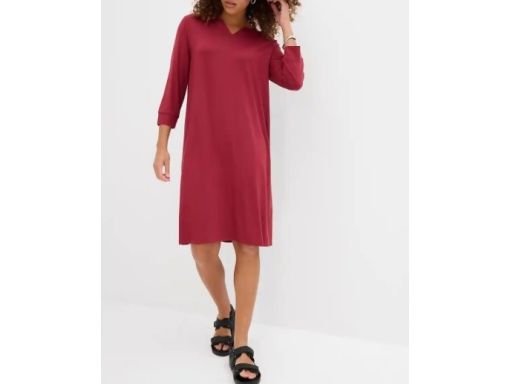 B.P.C sukienka wiskozowa ciemnoczerwona r.40/42