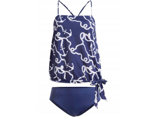 B.P.C tankini oversize z figami granatowe wzór marinistyczny ^46