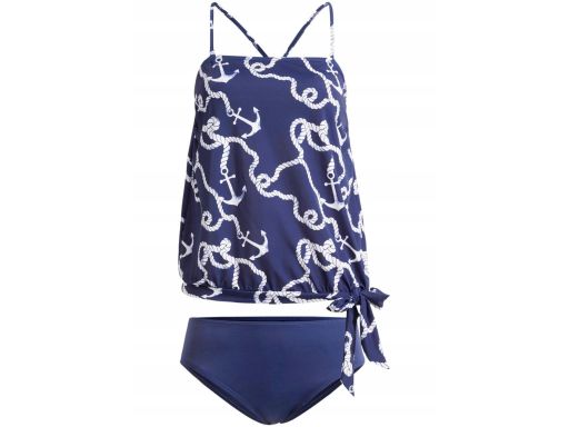 B.P.C tankini oversize z figami granatowe wzór marinistyczny ^46