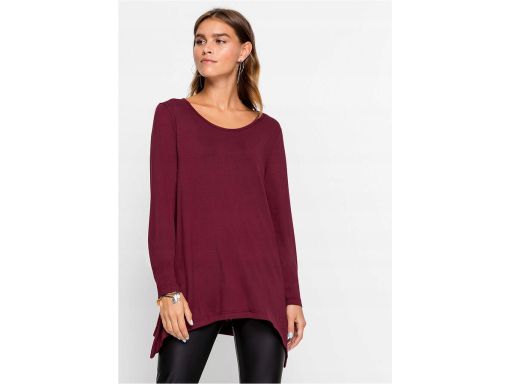 B.P.C bluzka asymetryczna z wiskozy bordowa r.40/42