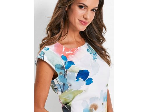 B.P.C sukienka w kwiaty dopasowana bez rękawów 42.