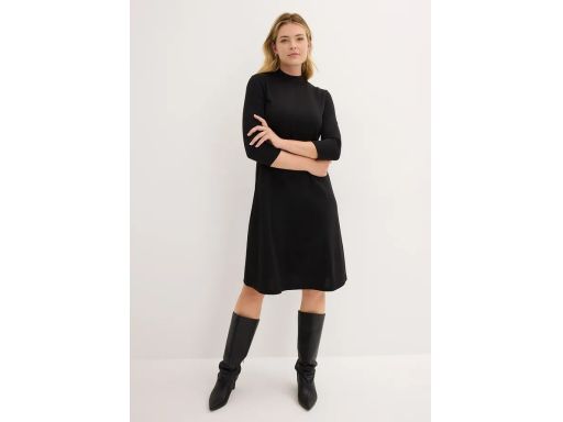 B.P.C sukienka midi Punto di Roma czarna 44/46.