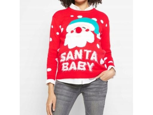 B.P.C sweter ciążowy bożonarodzeniowy świąteczny mikołajem ^36/38