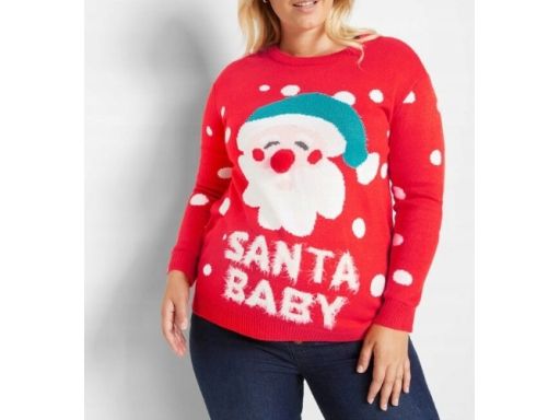 B.P.C sweter ciążowy bożonarodzeniowy świąteczny mikołajem ^36/38