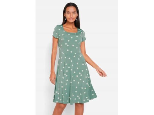 B.P.C sukienka miętowa w groszki r.38