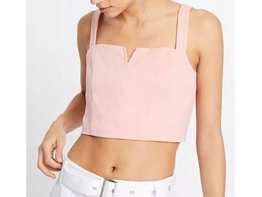 B.P.C top różowy krótki z zamkiem 40.