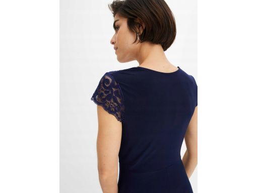 B.P.C sukienka granatowa z koronką ^52/54