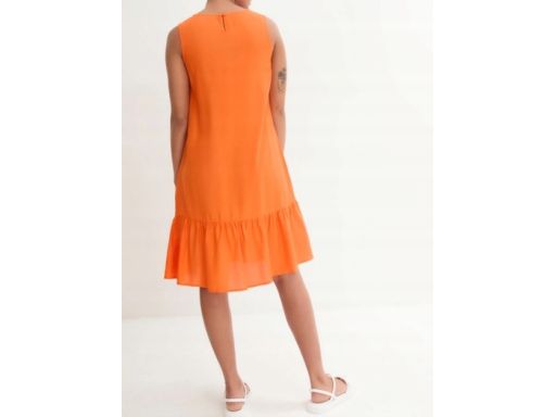 B.P.C sukienka pomarańczowa wiskozowa w fasonie litery A r.42