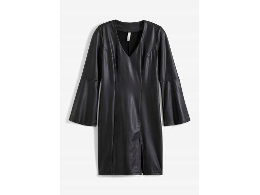 B.P.C czarna sukienka z eko skóry r.40/42