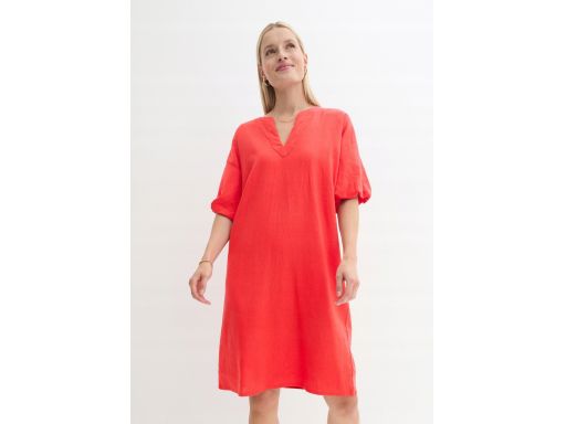 B.P.C sukienka lniana czerwona midi ^40